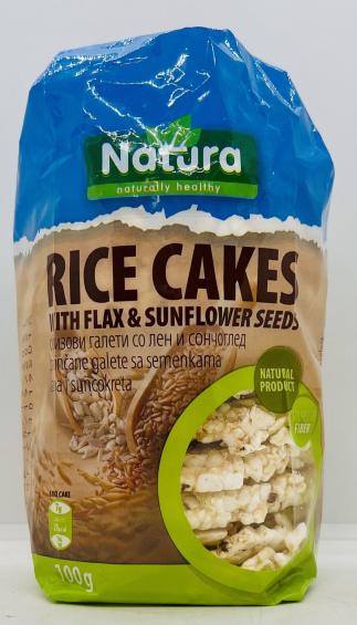 Rice Cake w. Flax & Sunflower Seeds 100g.