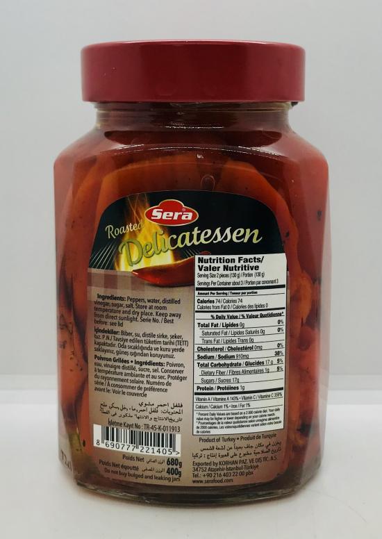 Sera Delicatessen Roasted Red Peppers 680g.