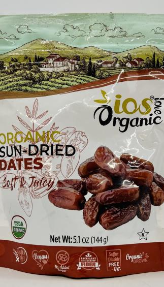 Organic Sun-dried Dates 144g.