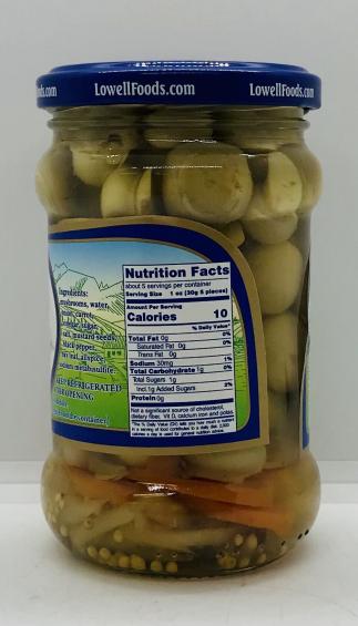 Lowell Pickled Mushrooms 265g.