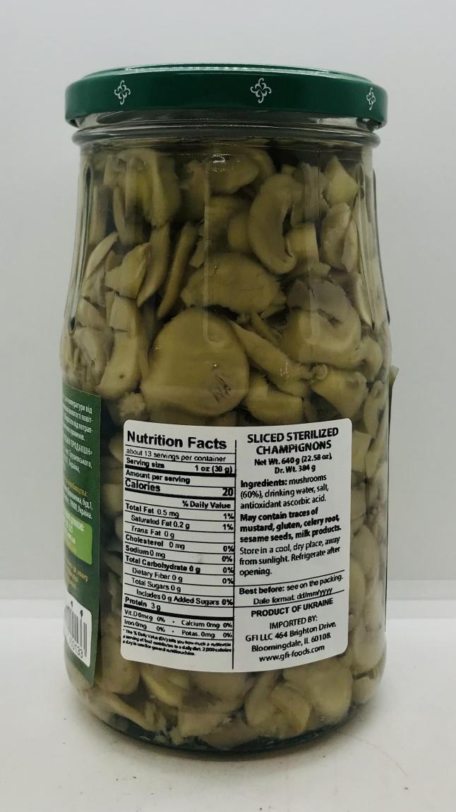 Veres Sliced Sterilized Champignons 384g.