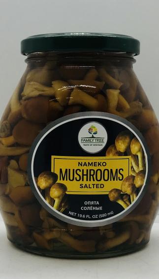 FT Nameko Mushrooms Salted 580mL.