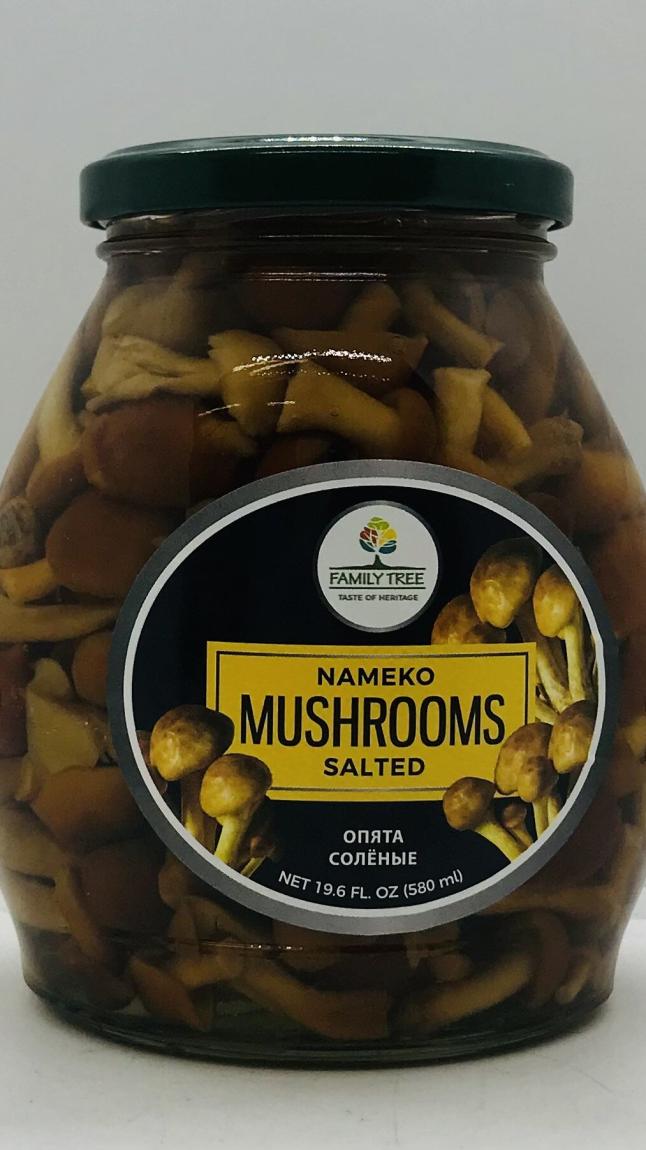 FT Nameko Mushrooms Salted 580mL.