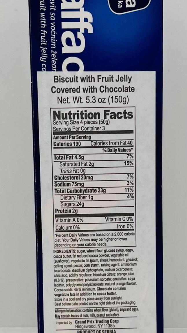 Biscuit w. Fruit Jelly 150g.