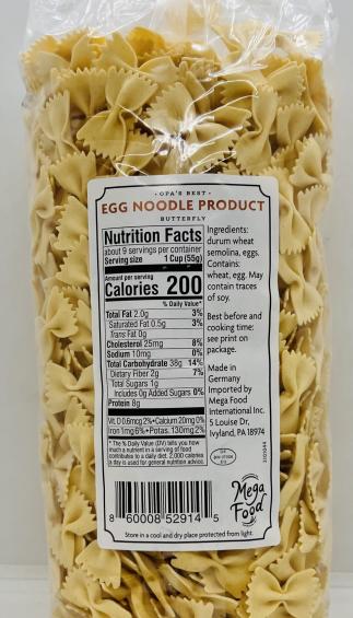 Egg Butterfly Noodles 500g.