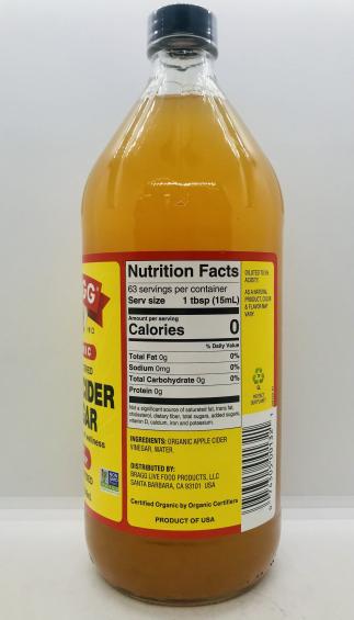 Apple Cider Vinegar 946mL.