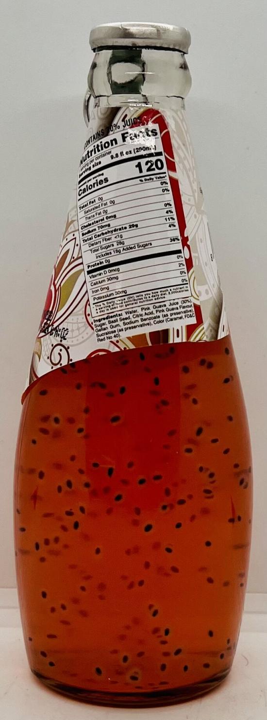 Basil Seed Pink Guava Juice 290mL.