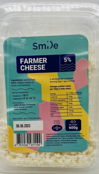 Smile Farmer Cheese 600g.