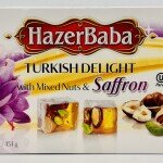 Hazer Baba Turkish Delight w. Mixed Nuts & Saffron 454g.