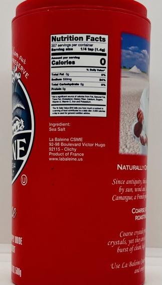 Baleine Coarse Salt 500g.