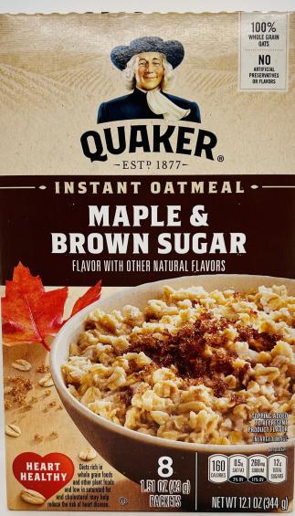 Quaker Maple & Brown Sugar 344g.