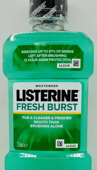 Listerine Fresh Burst 250mL.