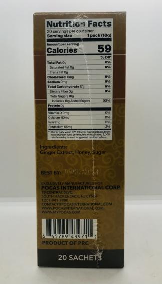 Pocas Honey Ginger Tea Original Flavor 360g