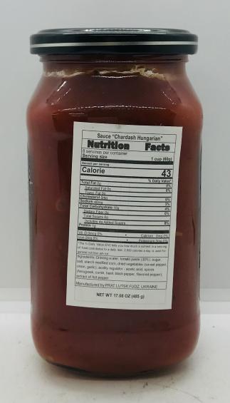 Runa Sauce Chardash Hungarian 485g.