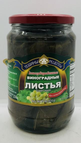 Teshini Retsepti Grape Leaves 650g.