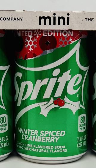 Sprite Winter Spiced Cranberry 222mL. 6pcs.