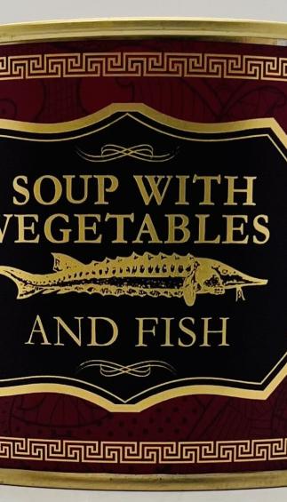 Soup w. Vegetable and Fish 530g.