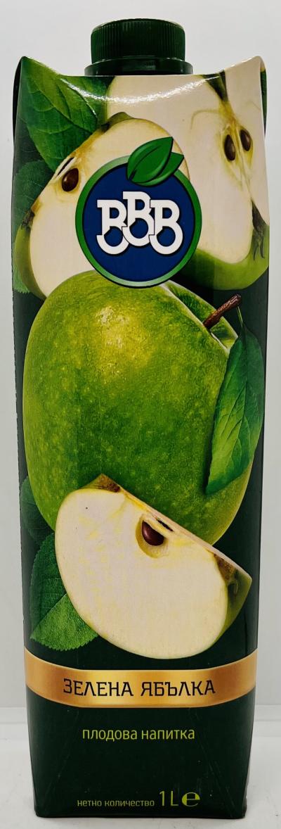 BBB Green Apple Fruit Drink 1L.