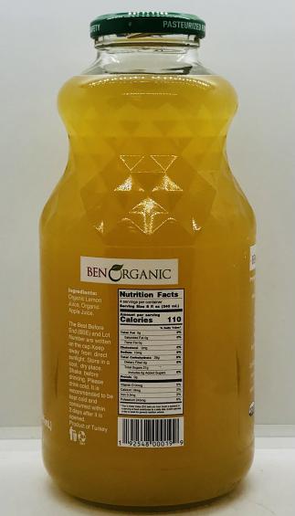 Ben Organic Lemonade 946 ml.