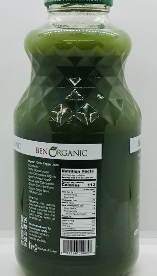 Ben Organic Green Veggie 946ml.