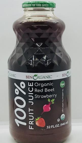 Ben Organic Red beet Strawberry 946ml.