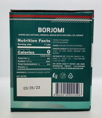 Borjomi Sparkling Mineral Water 1.98L.