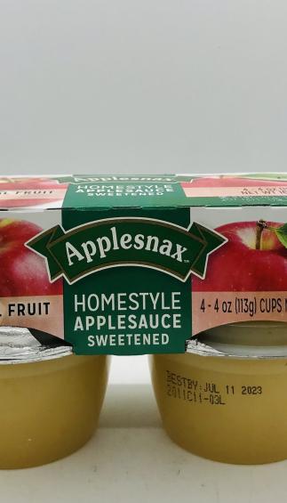 Applesnax Homestyle Applesauce Sweetened 452g