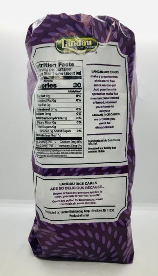 Landau Whole Grain Brown Rice Cakes 133g.