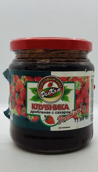 Delkam Strawberry Crushed With Sugar 550g