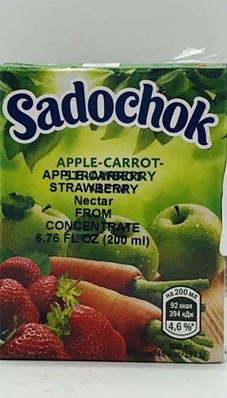 Sadochok Apple-Carrot Strawberry 200ml.