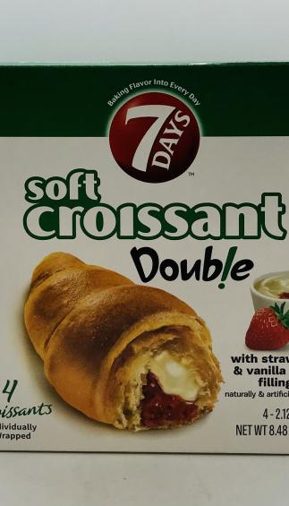 7Days Croissant Double Strawberry & Vanilla 240g.