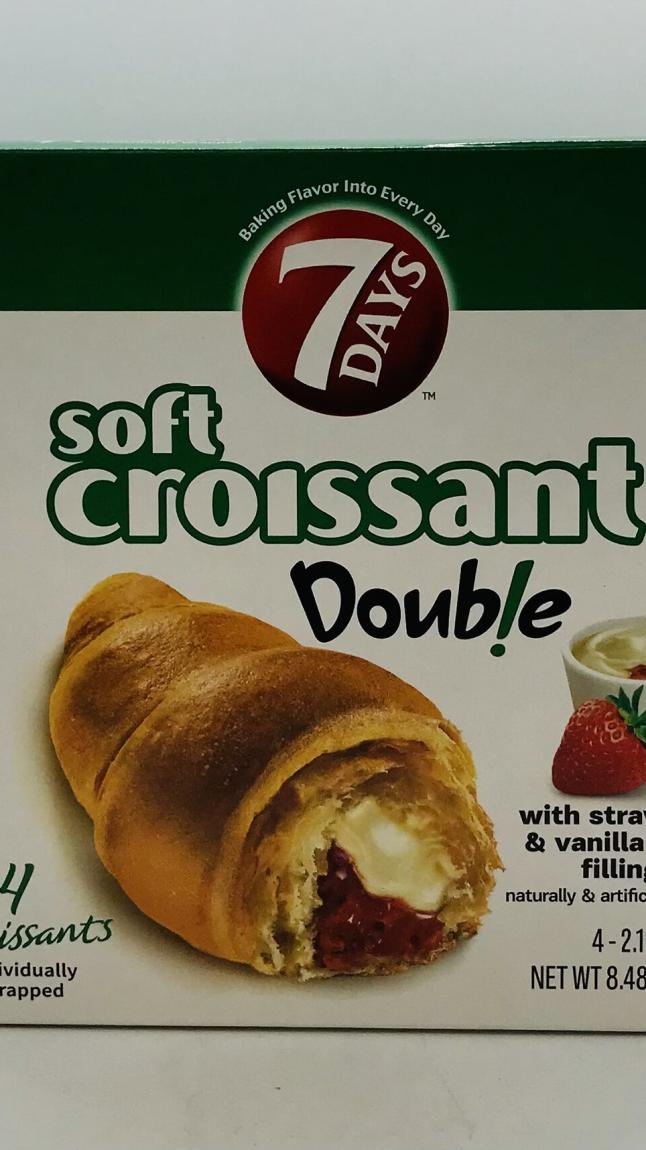 7Days Croissant Double Strawberry & Vanilla 240g.