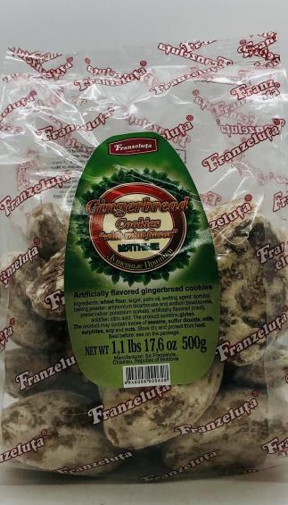 Franzeluta Gingerbread Cookies With Mint Flavor 500g.