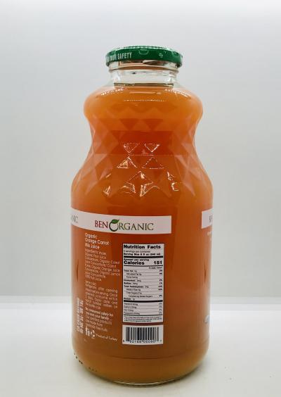 Ben Organic Orange Carrot Mix Juice 946ml