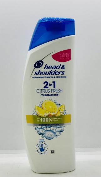 Shampoo & Conditioner 2 in 1 Citrus Fresh for Greasy Hair 450ml