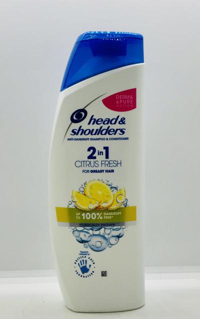 Shampoo & Conditioner 2 in 1 Citrus Fresh for Greasy Hair 450ml