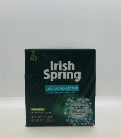 Irish Spring Deep Action Scrub Deodorant Soap 314.4g