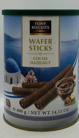 Feiny Biscuits Wafer Sticks Cocoa Hazelnut 400g.