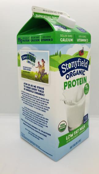 Stonyfield Organic Protein 1%milkfat Low fat milk