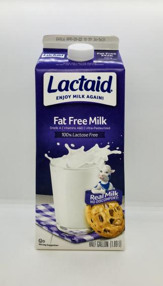 Lactaid Fat free Milk 1/2Gal