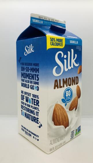 Silk Vanilla Almond milk 1/2 gallon