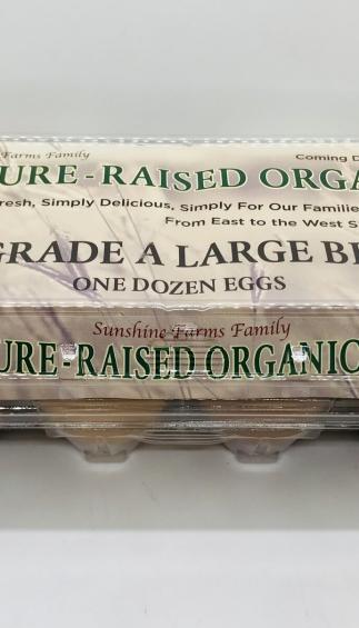 Sunshine farms Pasture-raised Organic 12-Eggs