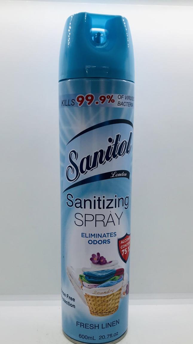 Sanitol Sanitizing Spray Eliminates Odors 600ml