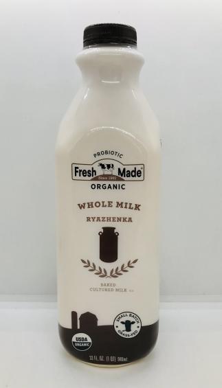 Fresh made Organic Whole Milk Ryazhenka