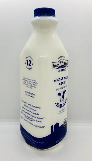 Fresh made kefir Organic whole milk unsweetened