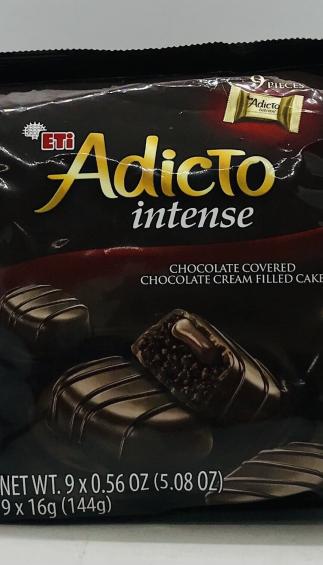 Eti Adicto Intense Chocolate Covered Chocolate Cream 144g.