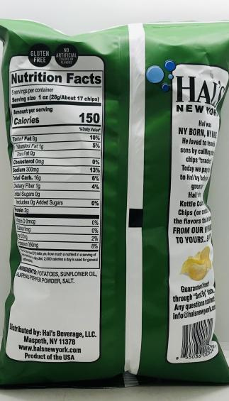 Hal's New York Kettle Chips 141g.