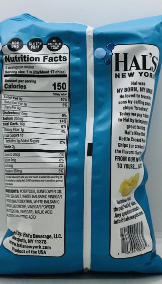 Hal's New York Kettle Chips 141g.