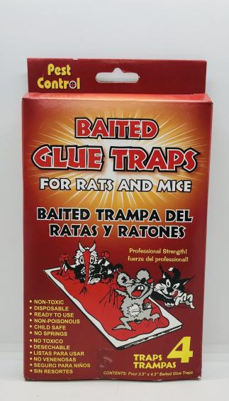 Baited Glue Traps for Rats & Mice 4pcs