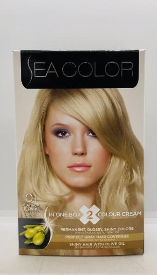 Sea Color Platinum Blonde 0.1 Shiny Hair With Olive Oil 185ml